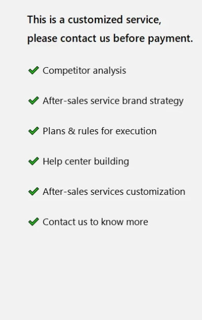 standard customized service